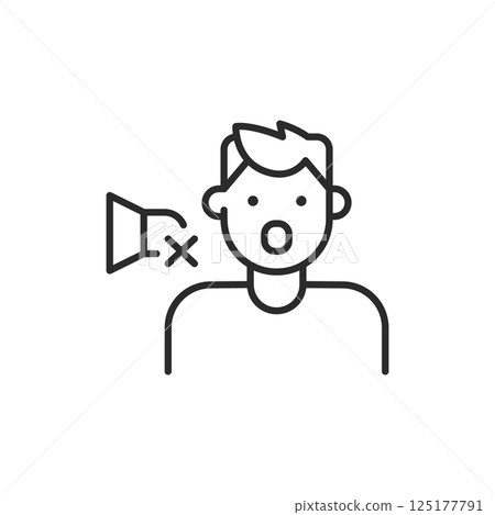 Mutism Icon Mutism Icon 125177791