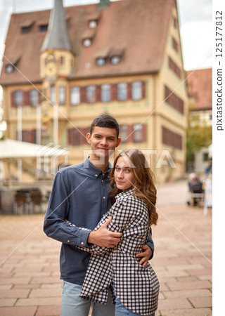TEEN COUPLE LOVE STORY. Whispers of Love in German Splendor. Exploring German History with Love. Autumn Love Affair in German Elegance. Capturing the Essence of Teen Love 125177812