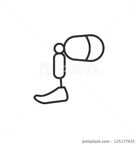Prosthetic Leg Icon 125177835