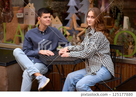 Young Cute Female Hugs Boyfriend. In Autumn Outdoor. Lovers Walking in Park. Attractive Funny Couple. Lovestory in Forest. Man and Woman. Cute Lovers in the Park. Family Concept. Happy Couple. Young Cute Female Hugs Boyfriend. In Autumn Outdoor. Lovers Walking in Park. Attractive Funny Couple. Lovestory in Forest. Man and Woman. Cute Lovers in the Park. Family Concept. Happy Couple. 125177880