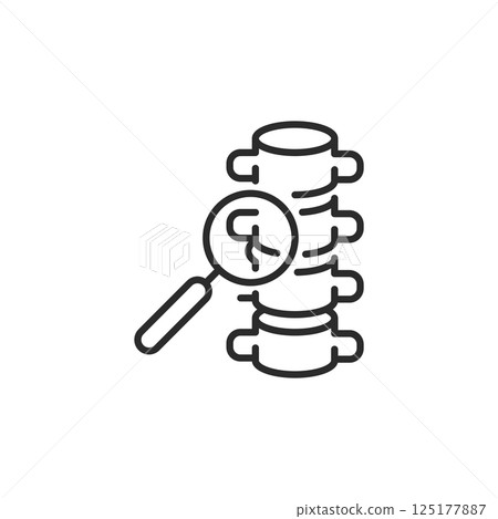 Spine Diagnosis Icon Spine Diagnosis Icon 125177887