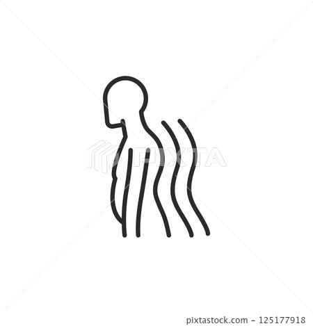 Spinal curvature icon 125177918