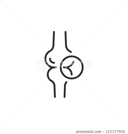 Bone joint icon Bone joint icon 125177950