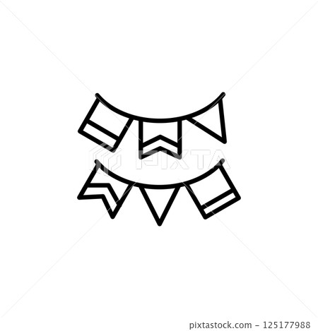Happy Birthday Decor Icon Happy Birthday Decor Icon 125177988