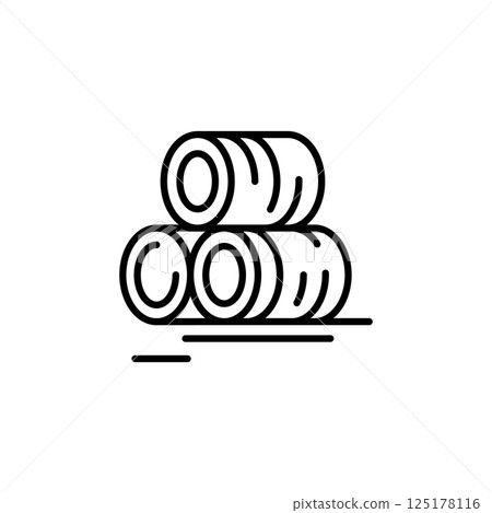 Hay bales icon 125178116