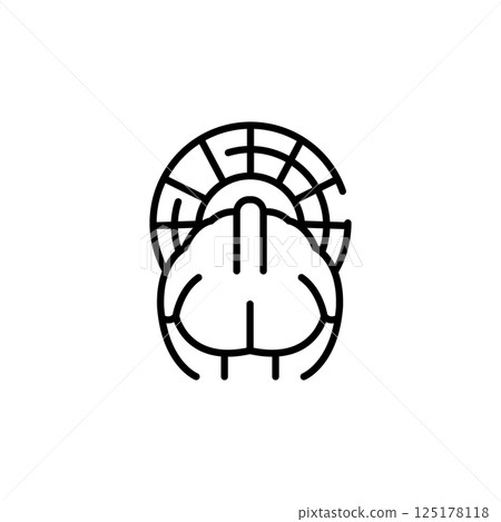 Roasted Turkey Icon Outline Roasted Turkey Icon Outline 125178118