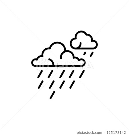 Cloud and Rain icon 125178142