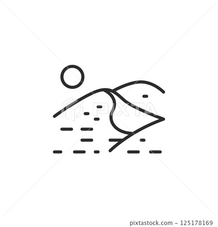 Desert Mountains Icon Desert Mountains Icon 125178169