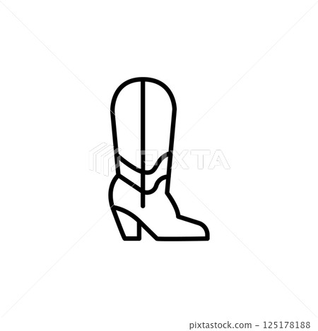 Cowboy boot icon Cowboy boot icon 125178188