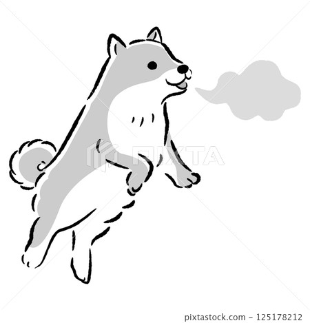 Dog bad breath illustration 125178212