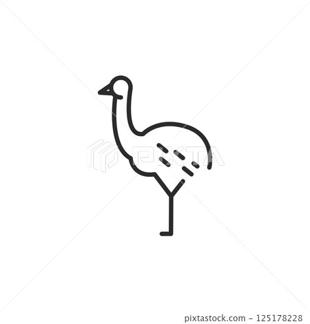 Ostrich icon Ostrich icon 125178228