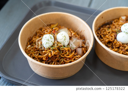 韓國料理美食자장면醬麵醬麵麵條 125178322
