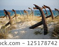Anchor Graveyard on the Dunes by the Atlantic Ocean, Portugal 125178742