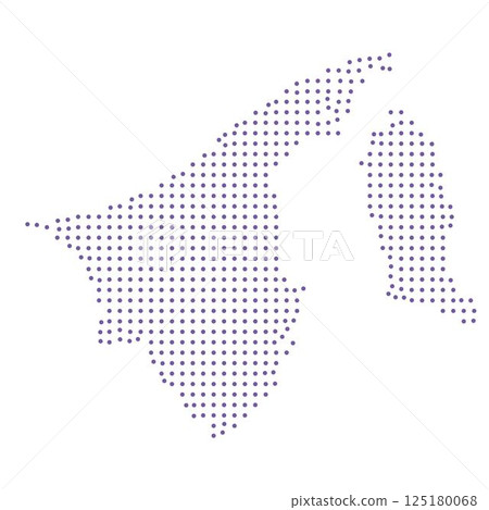 Brunei map dotted pattern design purple circle Brunei map dotted pattern design purple circle 125180068