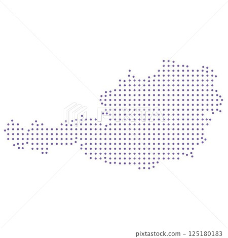 Austria map dotted pattern design purple circle 125180183