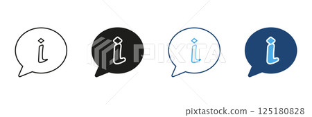 Information Speech Bubble Icon Set. Communication And Support Outline And Silhouette Symbol Collection. Customer Service And Help Center Representation. Isolated Vector Illustration Information Speech Bubble Icon Set. Communication And Support Outline And Silhouette Symbol Collection. Customer Service And Help Center Representation. Isolated Vector Illustration 125180828