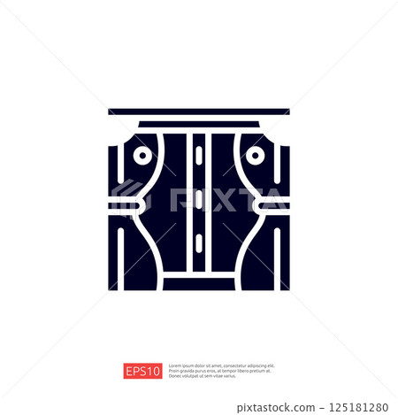 A stylized illustration of a table with ornate legs, emphasizing a minimalist design. A stylized illustration of a table with ornate legs, emphasizing a minimalist design. 125181280