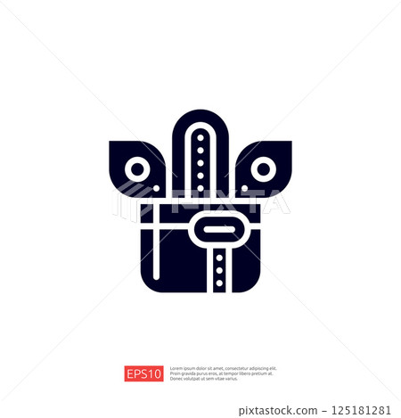 The image depicts a stylized box with flaps, resembling a gift or package, emphasizing simplicity and modern design. The image depicts a stylized box with flaps, resembling a gift or package, emphasizing simplicity and modern design. 125181281