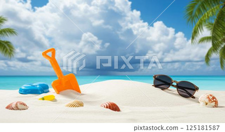 夏季特賣。背景圖像。 125181587