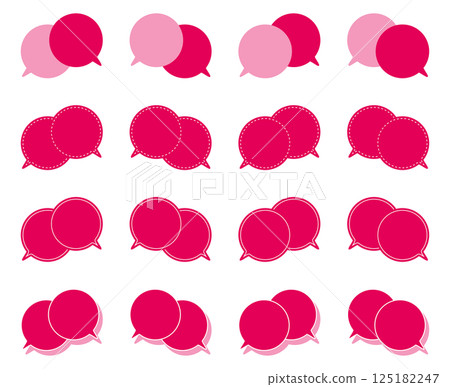 簡單重疊的對話氣泡集 125182247