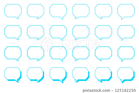 簡單的角八邊形語音泡泡集 125182250