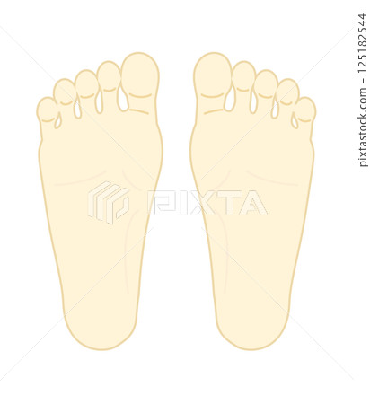 Illustration of the soles of the feet Illustration of the soles of the feet 125182544