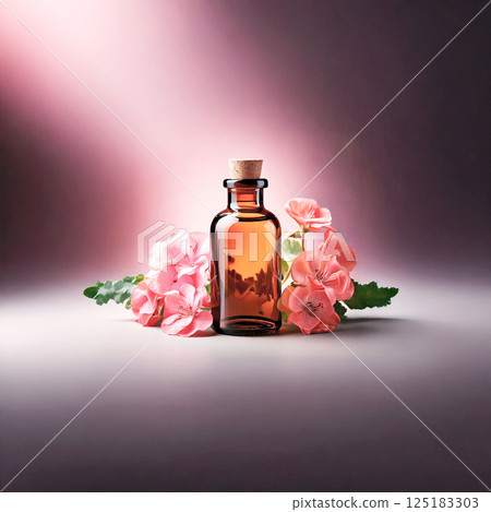 Geranium and essential oil Geranium and essential oil 125183303