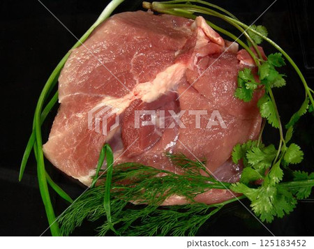 Raw meat ready to be cooked background 125183452