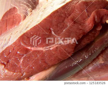 Raw meat ready for cooking close view background 125183526