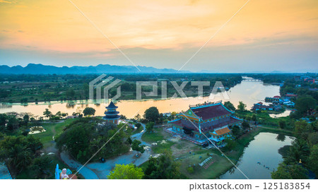beautiful pagoda in Chinese style 125183854