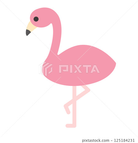 Cute pink flamingo vector illustration Cute pink flamingo vector illustration 125184231