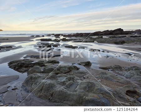 Coastal Landscape with Clouds and Water Resources 125184264