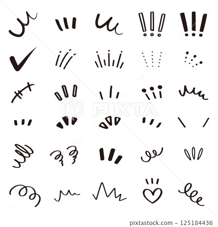 手繪注意力和意識裝飾材料 125184436