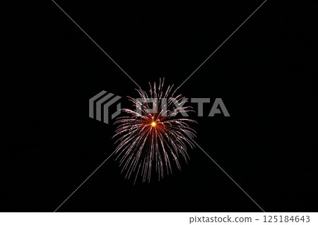 Radiating fireworks at the Kochi City Summer Fireworks Festival 125184643