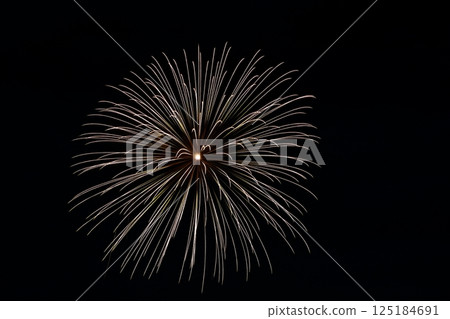 Radiating fireworks at the Kochi City Summer Fireworks Festival 125184691