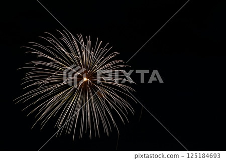 Radiating fireworks at the Kochi City Summer Fireworks Festival 125184693