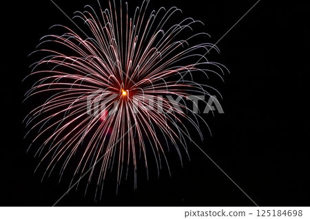 Radiating fireworks at the Kochi City Summer Fireworks Festival 125184698