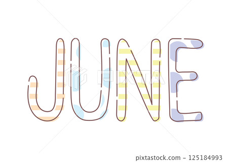 Cute JUNE design letters 125184993