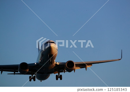 Airplane landing 125185343