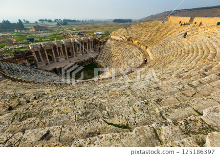 Pamukkale Amphitheater in Hierapolis, Turkey. Pamukkale Amphitheater in Hierapolis, Turkey. 125186397