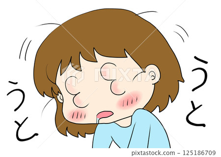 Sleepy woman 125186709