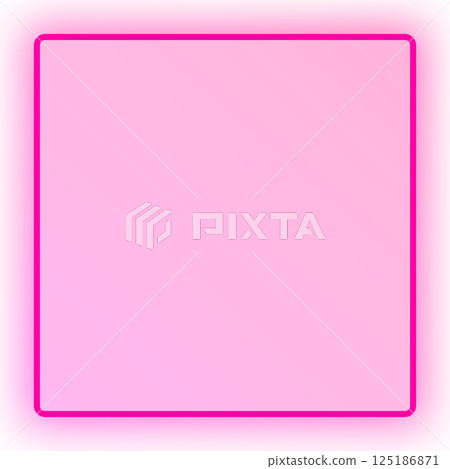 Neon frame for your design in pink tones. Geometric glowing contours Neon frame for your design in pink tones. Geometric glowing contours 125186871