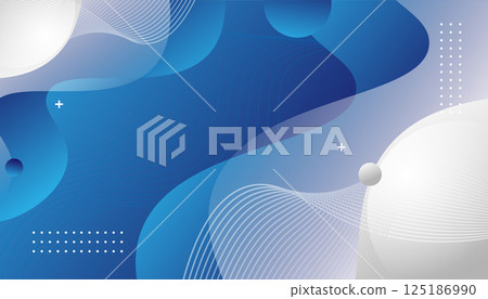 Abstract Blue Wave Background Design 125186990