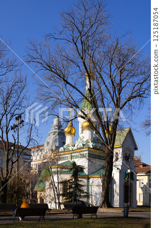 View of Church of St. Nicholas the Wonderworker in Sofia 125187054