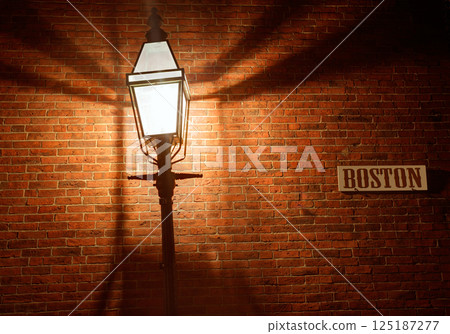 Acorn street Beacon Hill cobblestone Boston 125187277