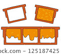 Frames for honeycombs in a beehive of different shapes. Vector cartoon illustration beekeeping 125187425