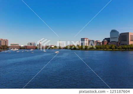 Boston from Longfellow Bridge in Massachusetts 125187604