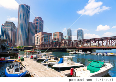 Boston Massachusetts skyline from Fan Pier 125187951