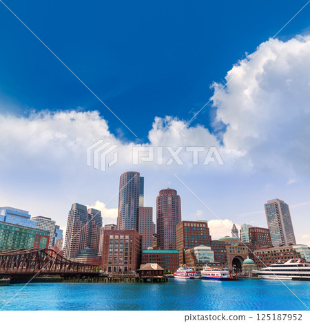 Boston Massachusetts skyline from Fan Pier 125187952