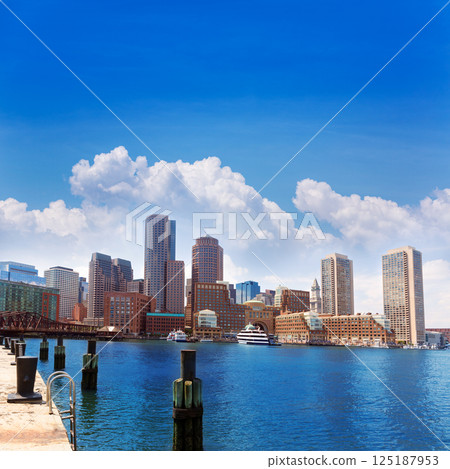 Boston Massachusetts skyline from Fan Pier 125187953